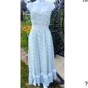 Gunne Sax 70s floral maxi 🩵